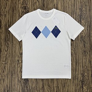 Camiseta Lacoste Geometric TH2810 Branca