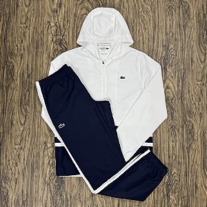 Conjunto Lacoste Sport WH7566 Branco com Azul