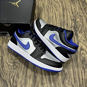 Tênis Nike Air Jordan 1 Low Royal Metallic Platinum