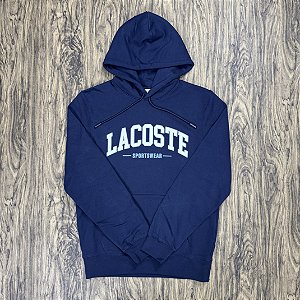 Moletom Lacoste Letreiro SH2284 Azul Marinho