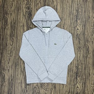 Moletom Lacoste Ziper SH9986 Cinza