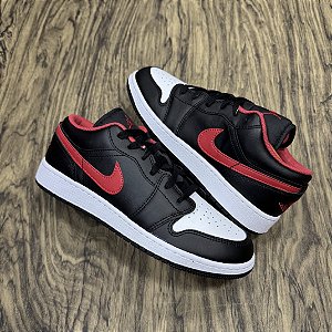 Tênis Nike Air Jordan 1 Low White Toe GS
