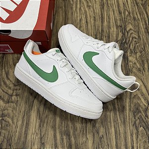 Tênis Nike Court Borough Low Branco com Verde