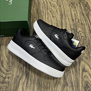 Tênis Lacoste L001 SET 2025 Preto com Branco