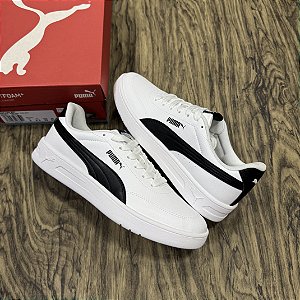 Tênis Puma Court Classic Clean Branco c/ Preto