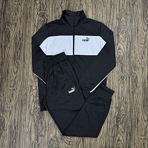 Agasalho Puma Tracksuit Preto com Branco