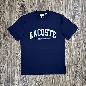 Camiseta Lacoste Letreiro TH6565 Azul