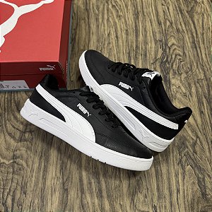 Tênis Puma Court Classic Clean Preto com Branco