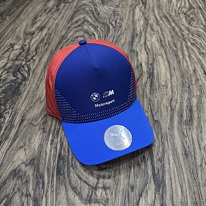 Boné Puma x BMW 2026 Azul com Vermelho