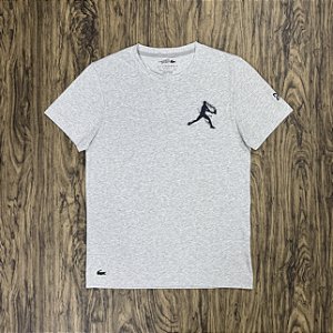 Camiseta Lacoste x Djokovic 2025 Cinza