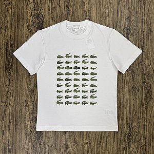 Camiseta Lacoste Multi Croco Branca TH1311