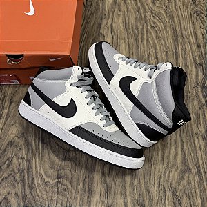 Tênis Nike Court Vision Mid Cinza com Preto