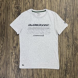 Camiseta Lacoste x Novak Djokovic TH5191 Cinza