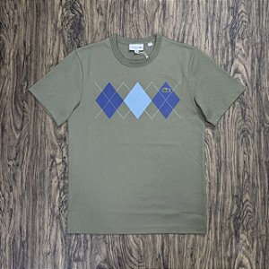 Camiseta Lacoste Geometric TH2810 Verde