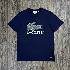 Camiseta Lacoste Big Logo TH8861 Azul Marinho