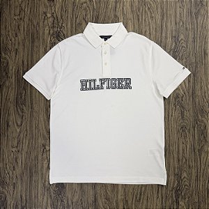 Polo Tommy Hilfiger Letreiro XM05641 Branca