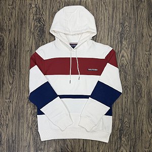 Moletom Tommy XM07658 Back Hoodie Branco