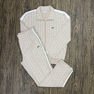 Conjunto Lacoste Monograma Bege