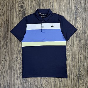 Polo Lacoste Sport Listrada Azul Marinho