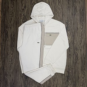 Conjunto Lacoste Colorblock SH0892 Off-White