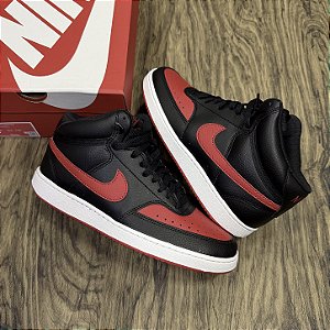 Tênis Nike Court Vision Mid Preto com Vermelho