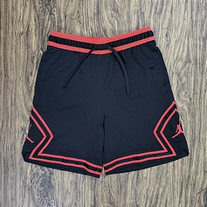 Short Nike Air Jordan Dri-Fit Preto com Vermelho