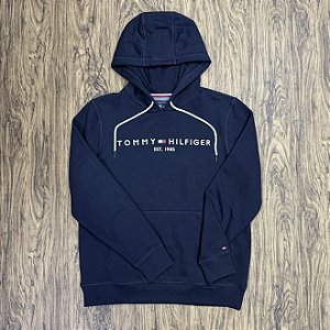 Moletom Tommy Hilfiger Letreiro Azul Marinho