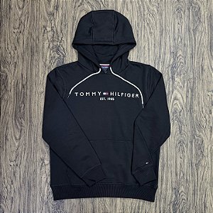 Moletom Tommy Hilfiger Letreiro Preto