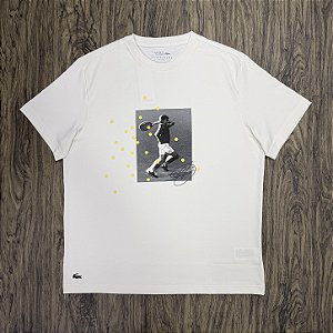 Camiseta Lacoste Sport x Djokovic Tênis TH9957 Bege