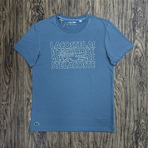 Camiseta Lacoste Letras TH9950 Azul