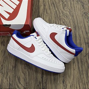 Tênis Nike Court Vision Low Branco/Vermelho/Azul