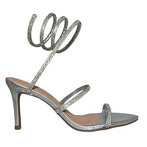 Lauren sandália strass silver