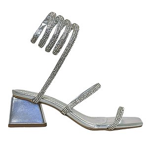 Lauren II sandália prata strass