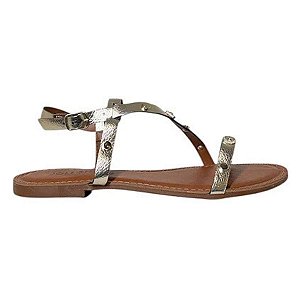 Mila rasteira tachas gold