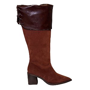 Bariloche bota cano alto com pala coffee