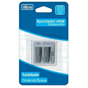 Apontador 2 Furos sem depósito AP06 Metal Blister