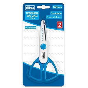 Tesoura 140MM ZIG-ZAG Cores Sortidas