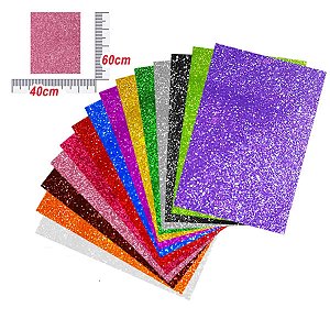 Folhas de E.V.A com Glitter Un.