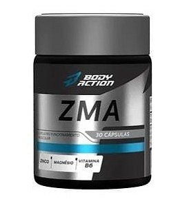 ZMA Zinco Magnésio Vitamina B6 30 Cápsulas Bodyaction