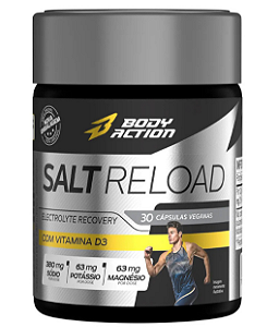 Salt Reload 30 Cápsulas Sal Premium Hidratação - Bodyaction Sabor Sem sabor