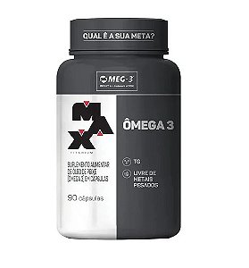 Ômega 3 Max Titanium 90 Cápsulas Suplemento EPA DHA Sem Sabor