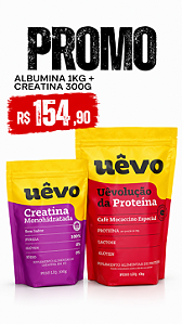 COMBO UÊVO Albumina 1kg + Creatina 300g