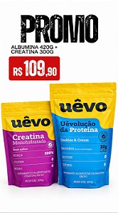 COMBO UÊVO Albumina 420g + Creatina 300g