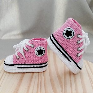 Tênis Star Baby de Crochê Rosa