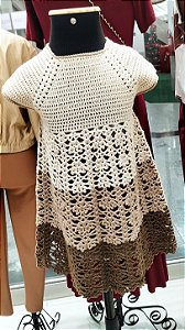 Vestido Maria em Crochê Infantil