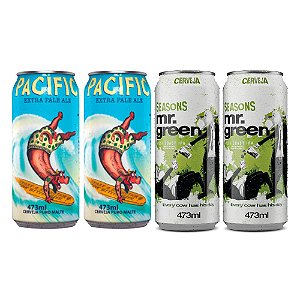 Pack 2 Cervejas Seasons Mr. Green e 2 Extra Pale Ale Pacific (473ml)