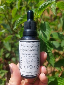 Sérum Facial Rejuvenescedor Com Rosa Mosqueta - Cicatrizes, Rugas e Manchas - Natural Vegano 30 ml