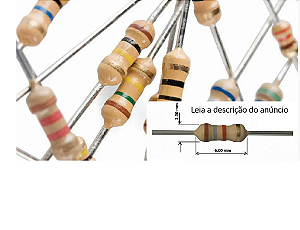 KIT 100 UNIDADES RESISTOR 1/4W  - 4k7 A 10M