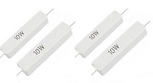 KIT 25 UNIDADES RESISTOR 10W  - 0,22R A 100R