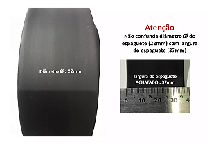 ESPAGUETE TERMORETRATIL 22MM - PRETO